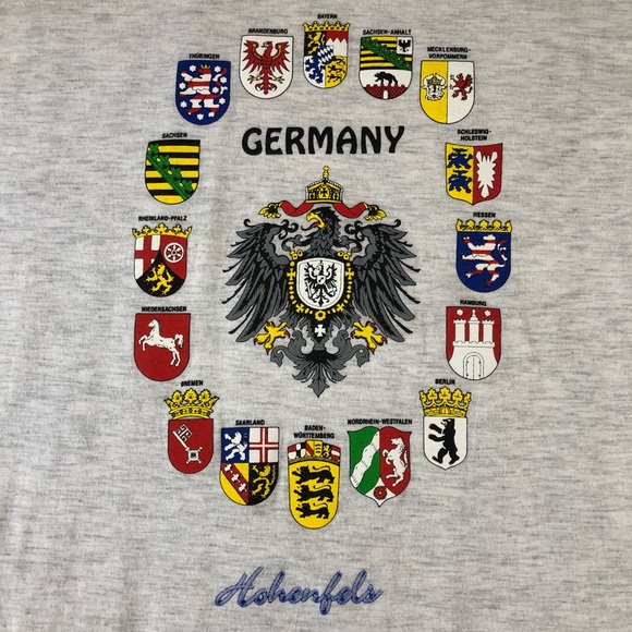 Germany Crests City Flags Hohenfels Tourism Grey T - Picture 3 of 8